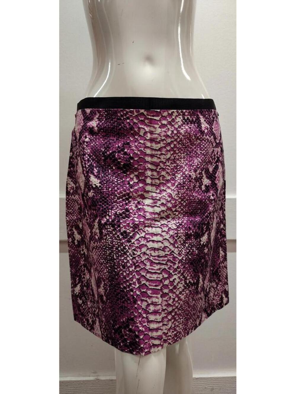 ANN TAYLOR LOFT Purple Skirt 31 Waist M/L Snakeskin A-line NEW TAGS PETITES 8 P